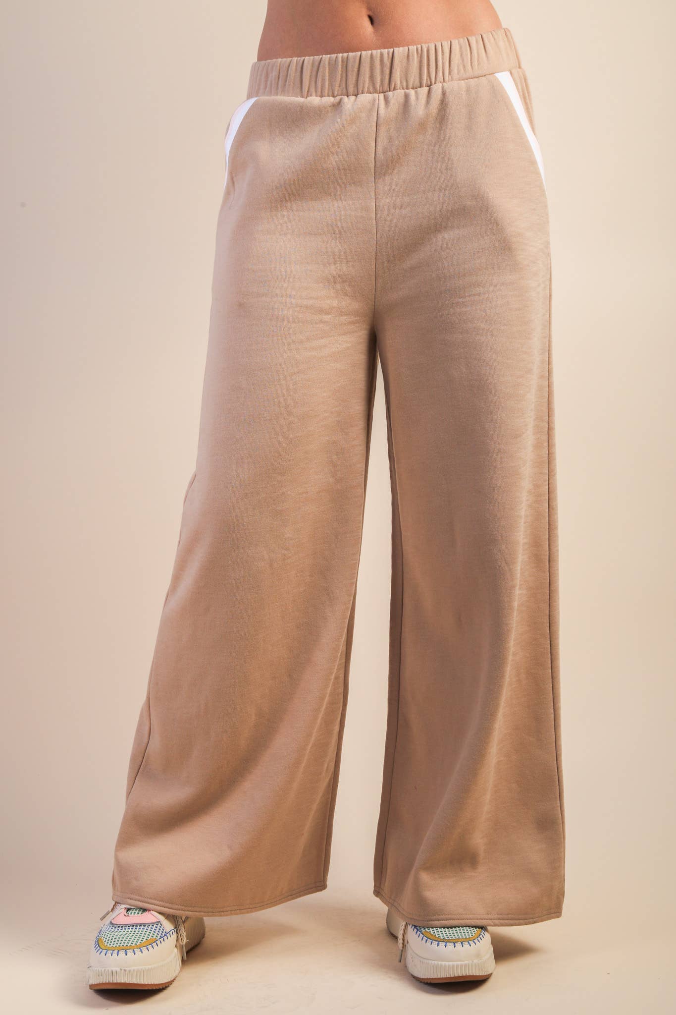 Go Live Comfy Knit Top & Pants Set - Tan