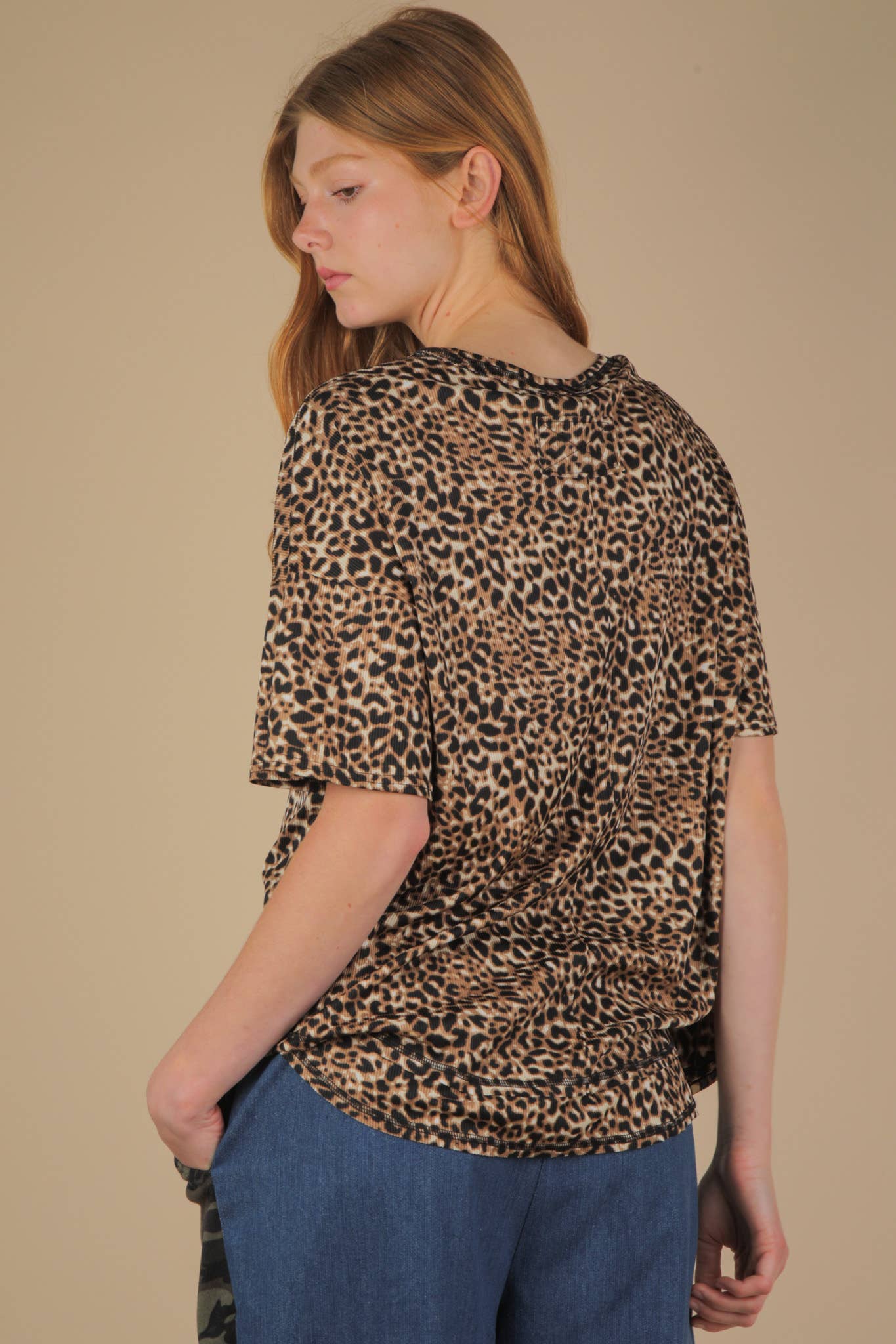 Eva Oversized Printed Knit Top - Leopard