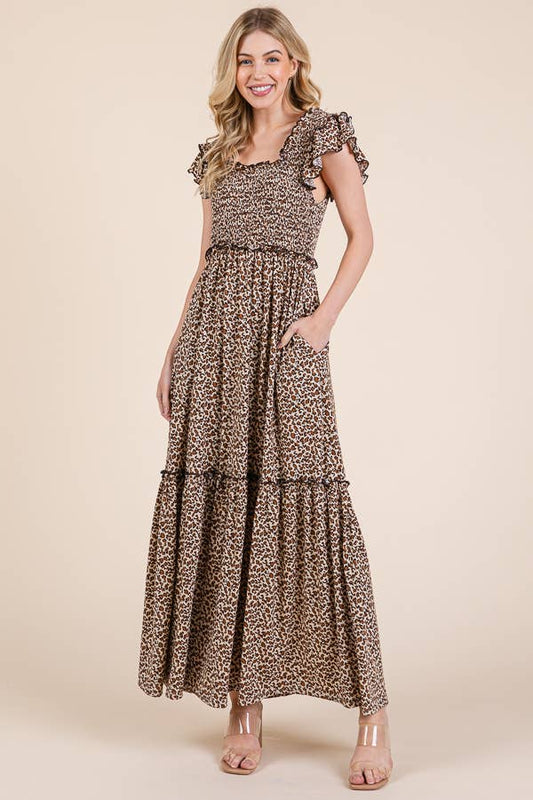 Quinn Leopard Print Maxi Dress - Leopard