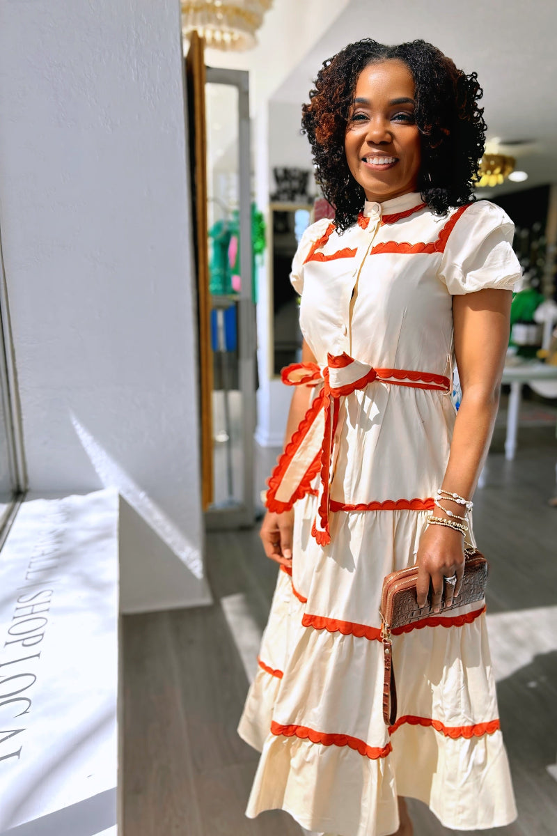 Meeting-Ready Mid Dress - Cream