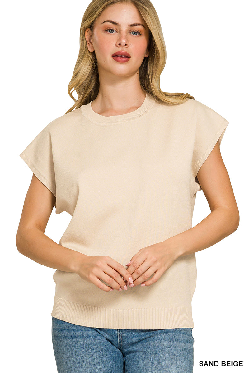 Signature Round Neck Sweater - Beige