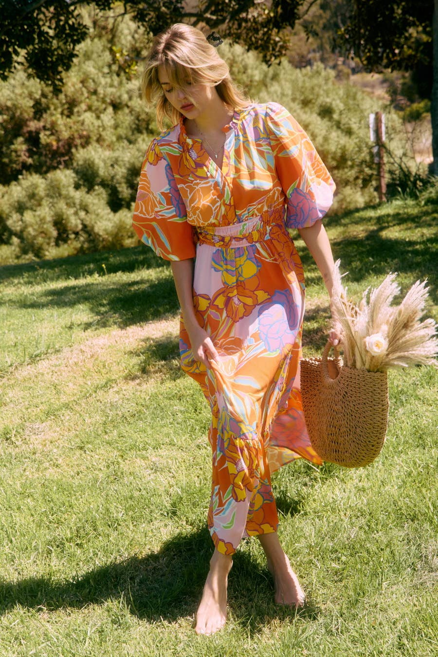 Sunset Garden Midi Dress