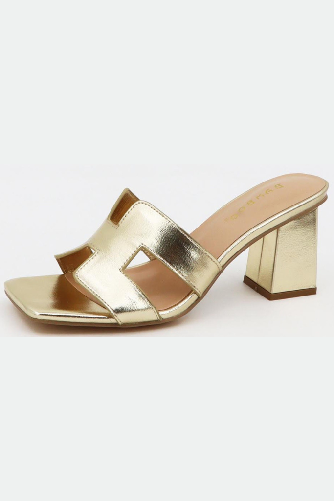 Made You Look Chunky Heel - Gold