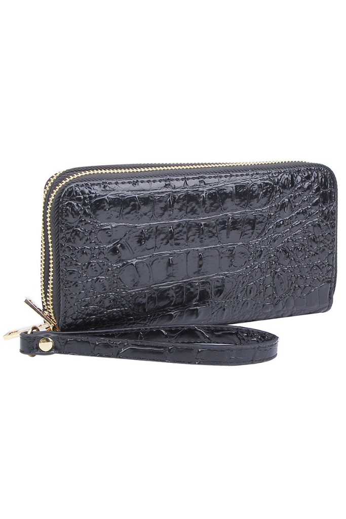Uptown Girl Wallet Wristlet - Black