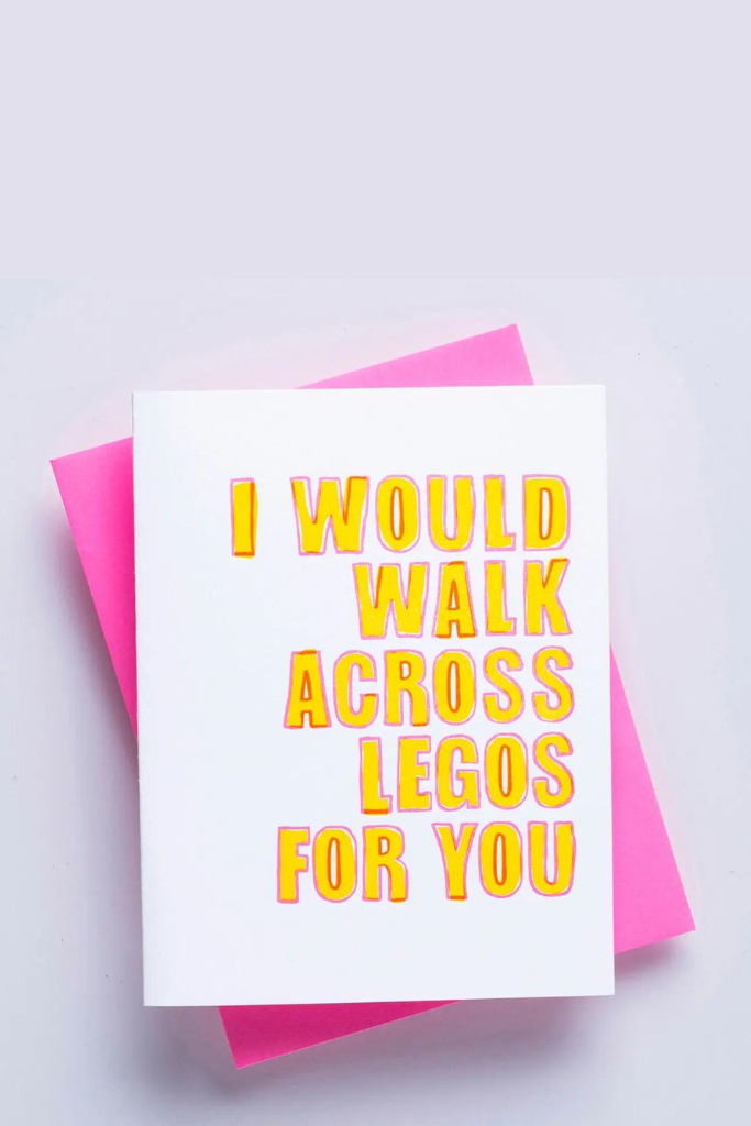 Walk Across Legos Funny Card