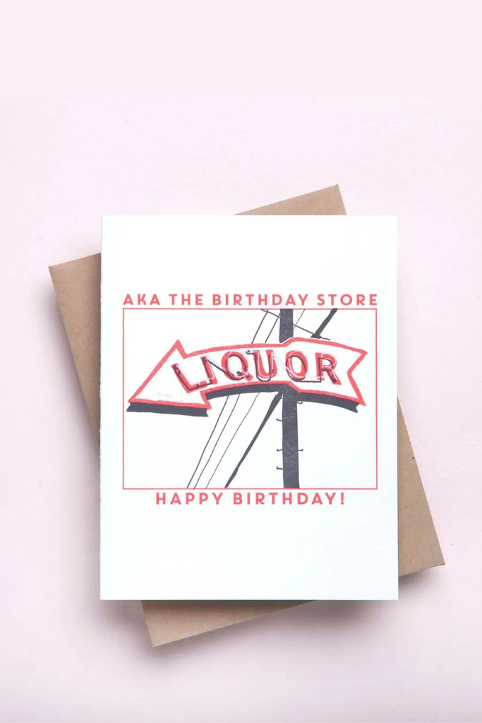 Liquor Birthday Card