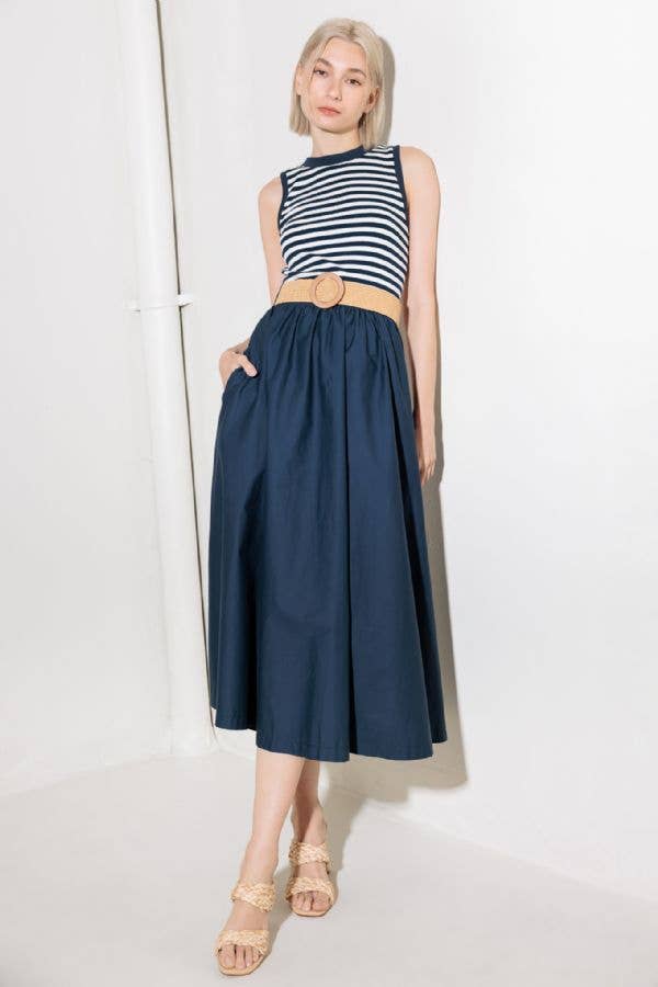 Main Character Stripe Midi Dress