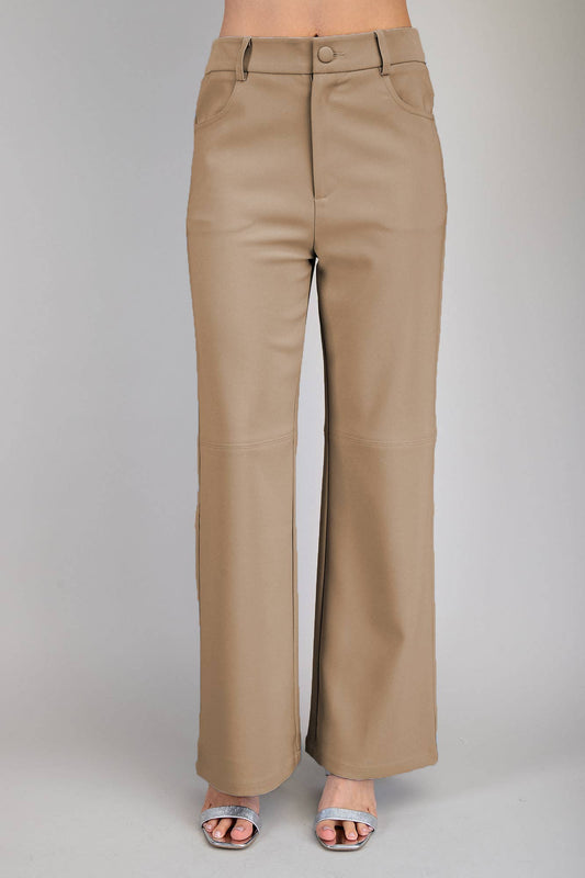 Taupe Straight Leg Pant
