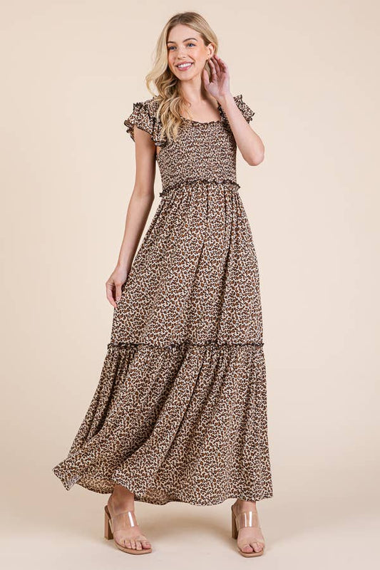 Quinn Leopard Print Maxi Dress - Leopard
