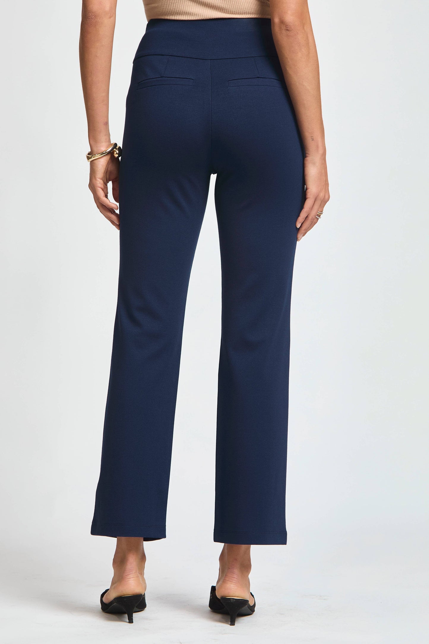 Mandi Magic High Slim Straight Pants -  Navy