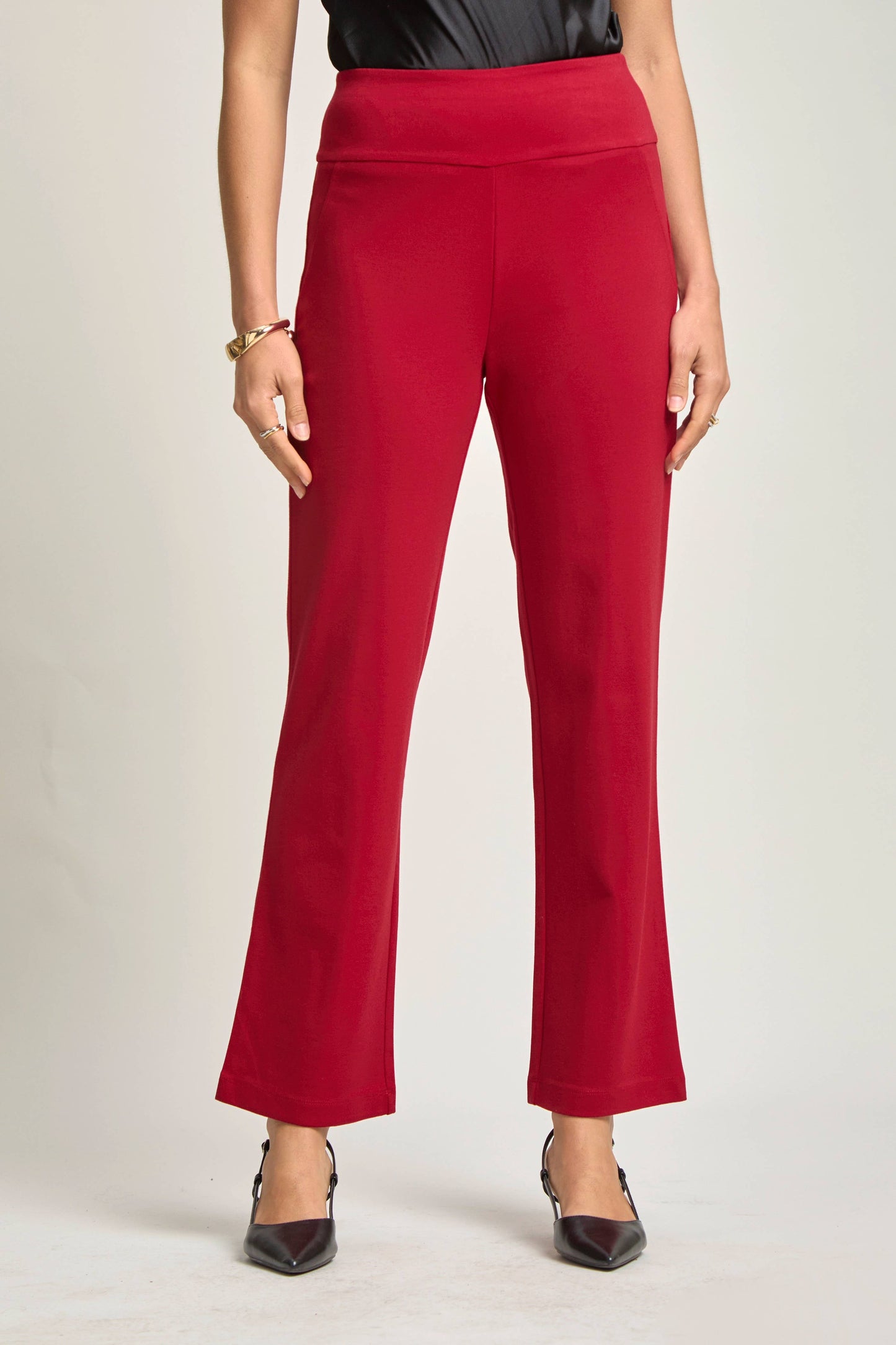 Mandi Magic High Slim Straight Pants -  Navy
