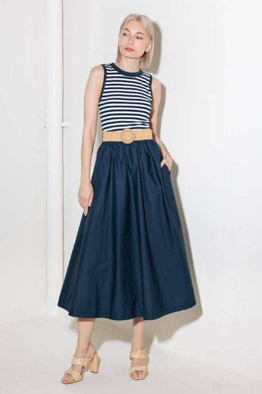 Main Character Stripe Midi Dress