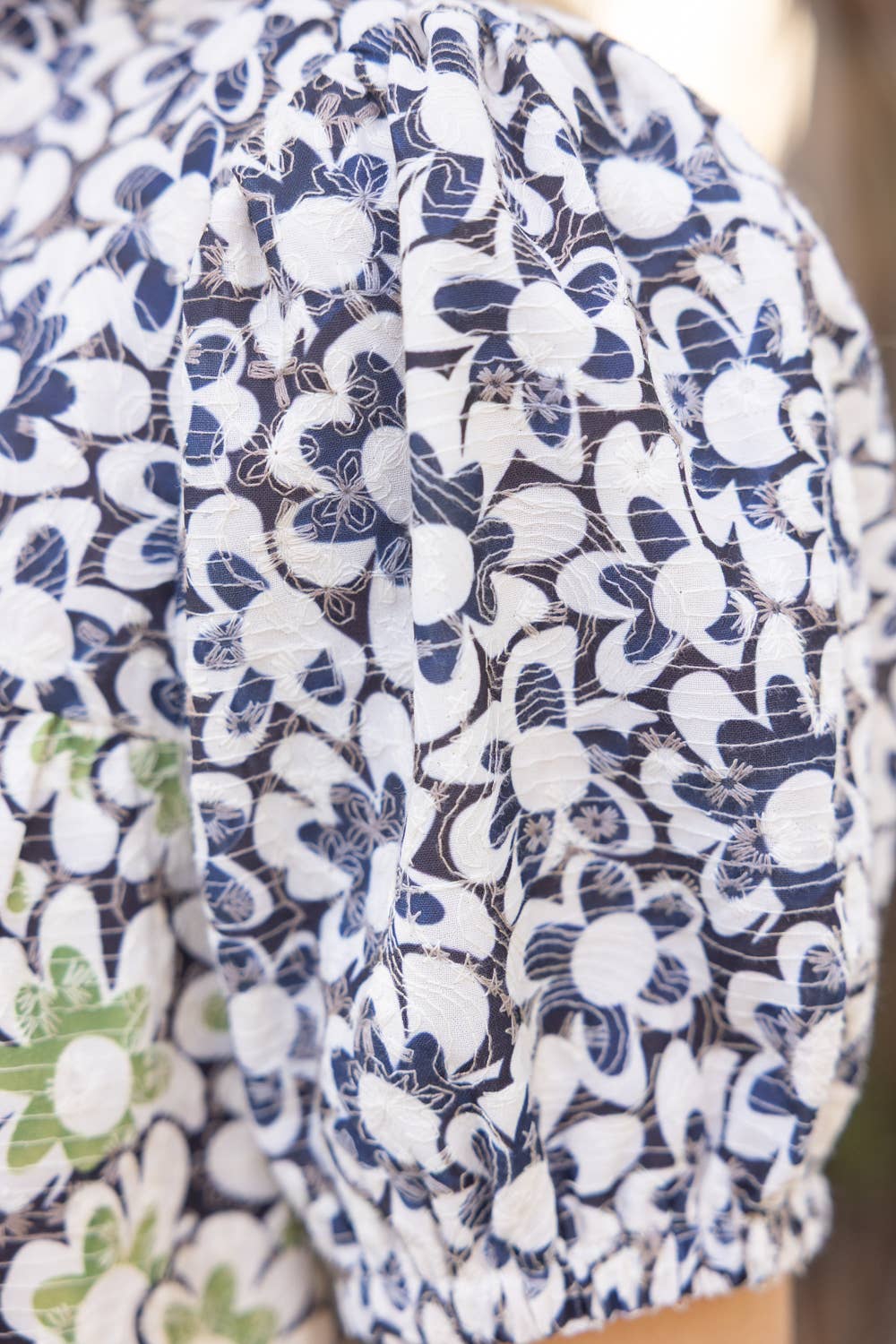 Justine Come On Floral Embroidered Print Tiered Dress - Navy
