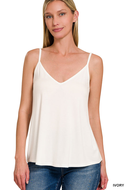 2-Way Essential Reversible Cami - Ivory
