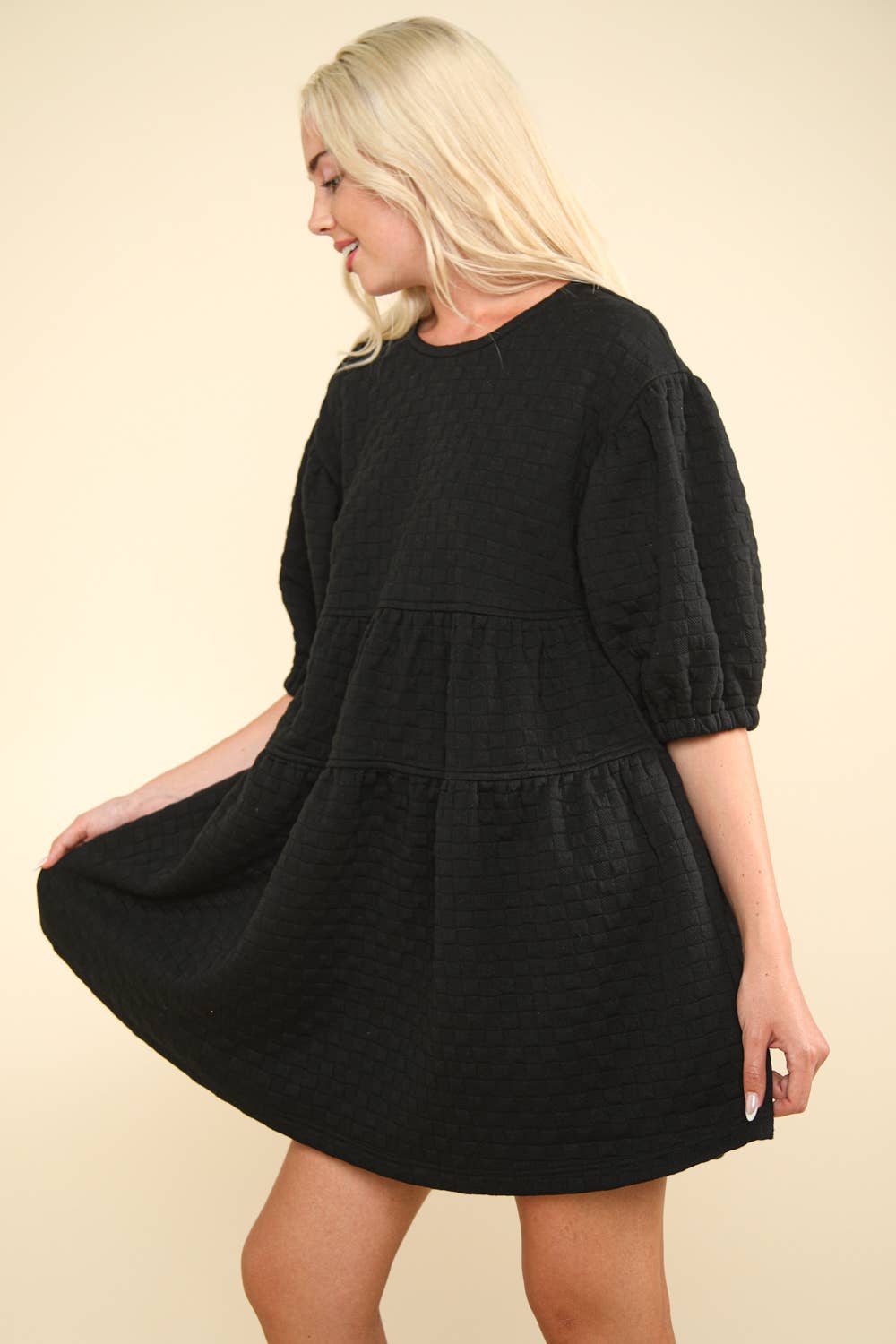 Stop Being So Babydoll Mini Dress -  BLACK
