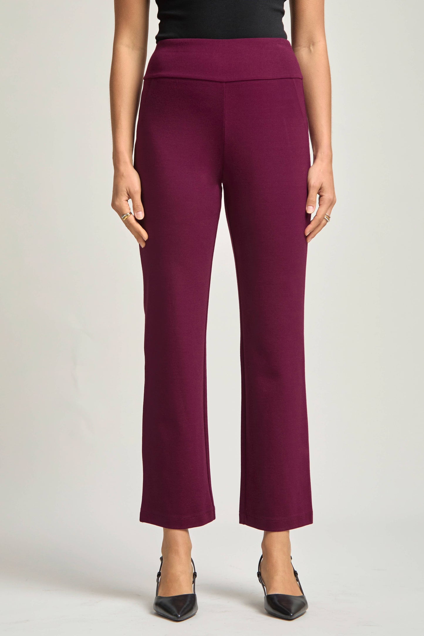Mandi Magic High Slim Straight Pants -  Navy
