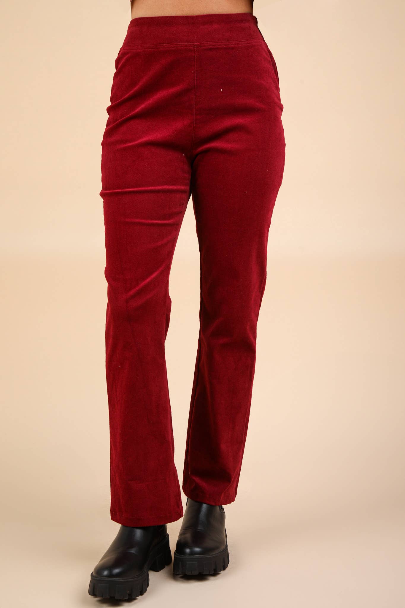 The Way Cut Pants with Back Pockets - WINE