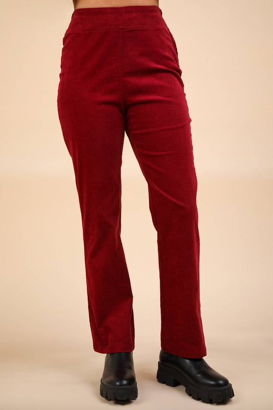 The Way Cut Pants with Back Pockets - WINE