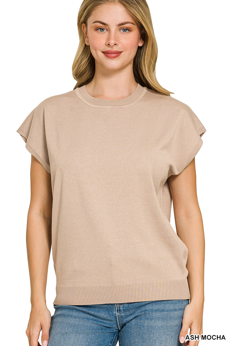 Signature Round Neck Sweater - Mocha