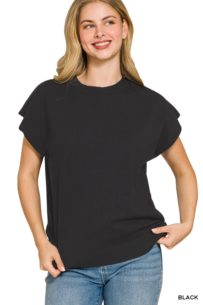 Signature Round Neck Sweater - White
