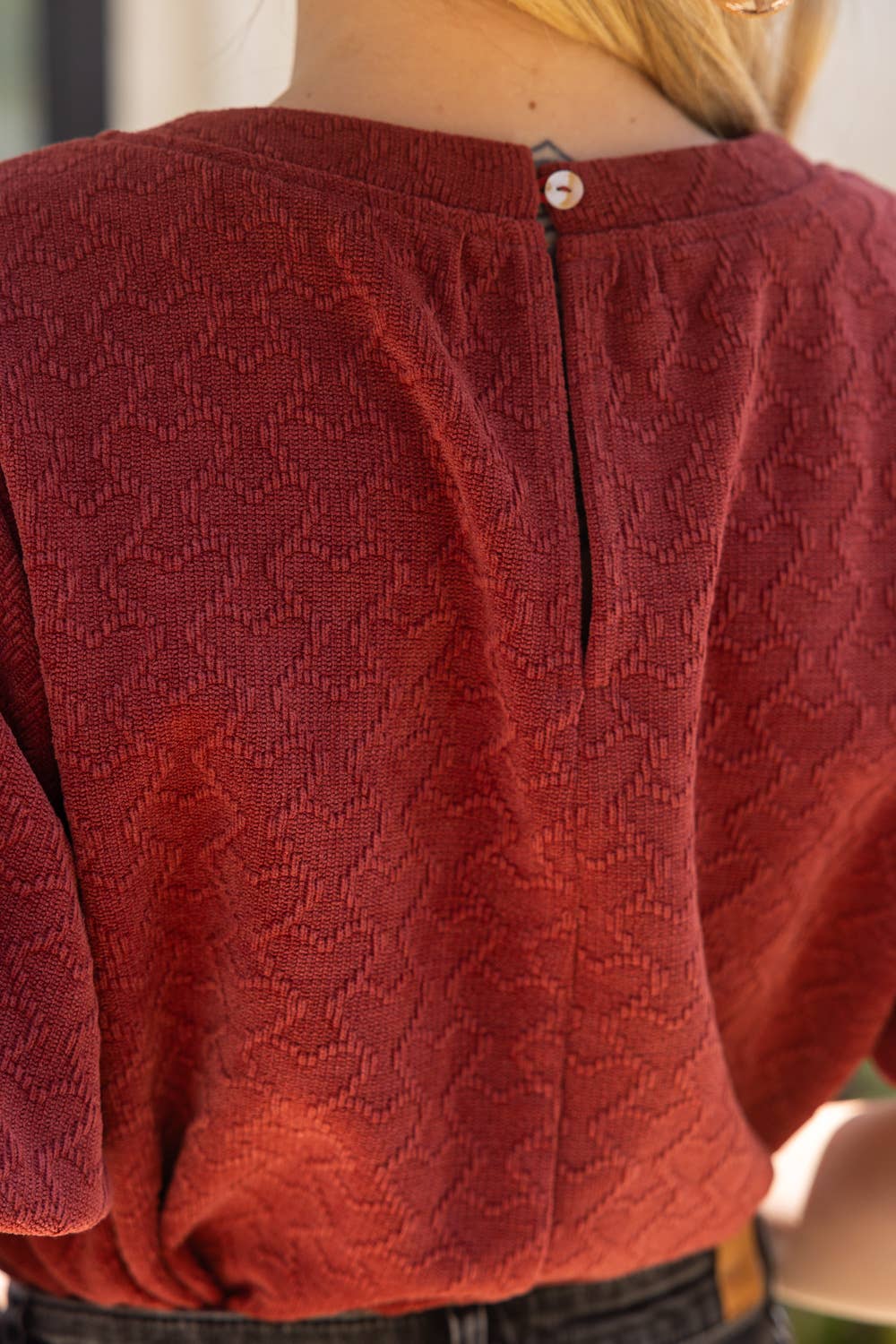 Fight For You Knit Top - Burgundy