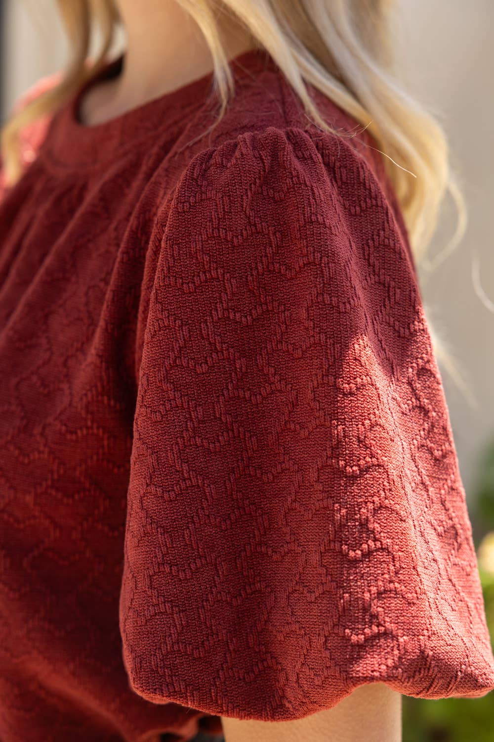 Fight For You Knit Top - Burgundy