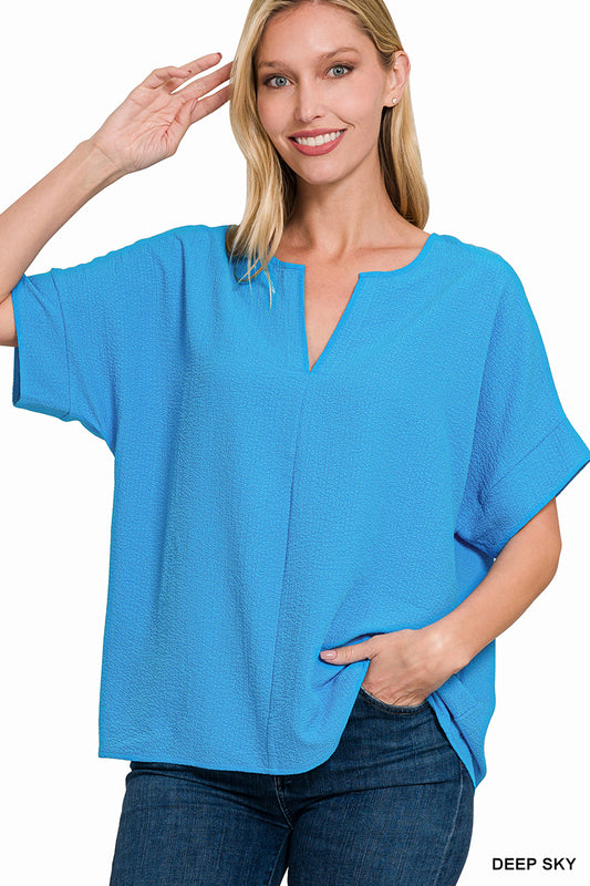 Let's Stay Home Top - Blue