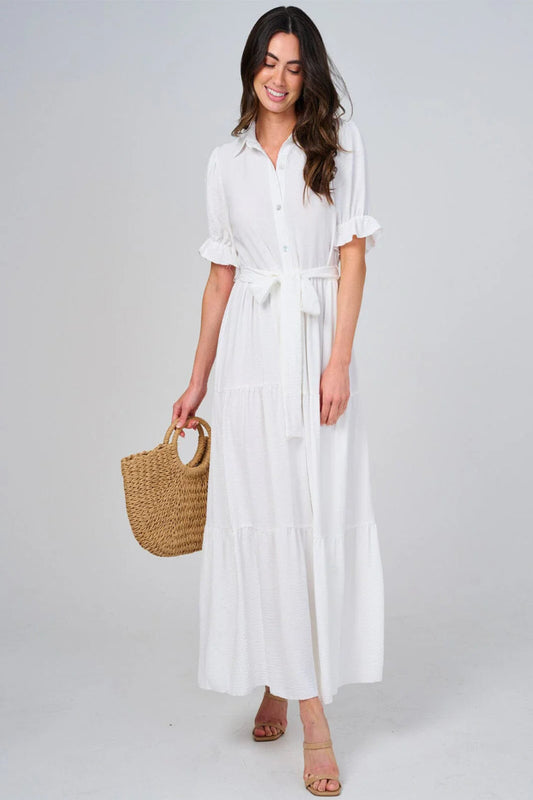 Life's A Picnic Maxi Dress - White
