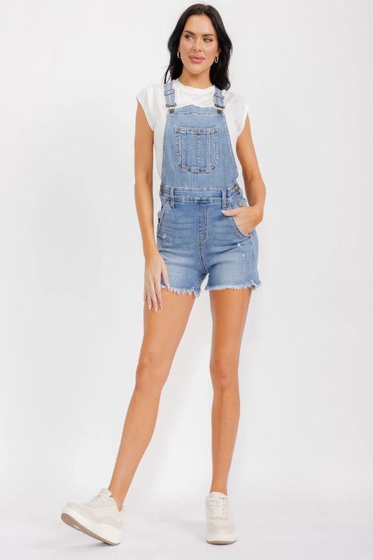Little Denim Overall Shorts