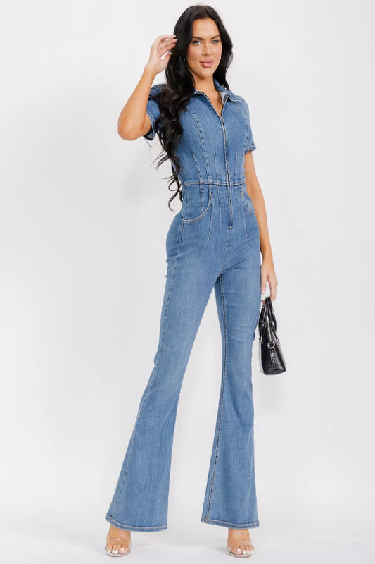 Sweet Talk Denim Jumpsuit