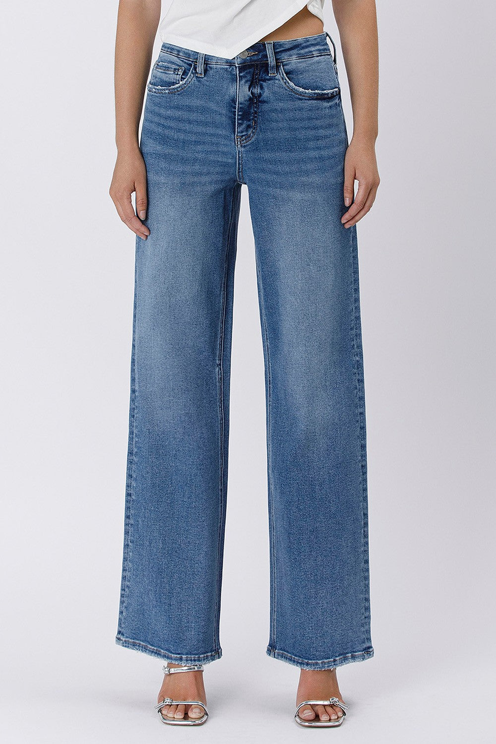 TUMMY TAMMER -WIDE LEG JEANS