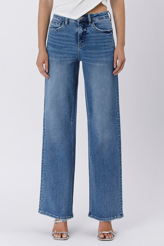 TUMMY TAMMER -WIDE LEG JEANS