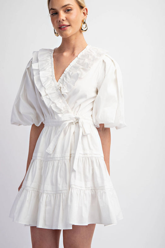 Sweet Escape Ruffle Wrap Dress