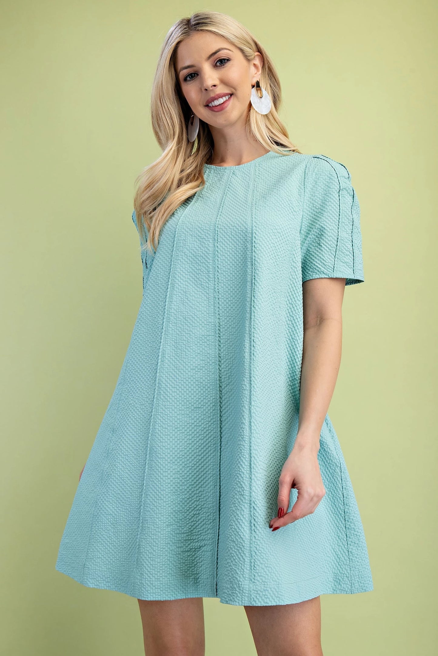 Easy Elegance Textured Mini Dress