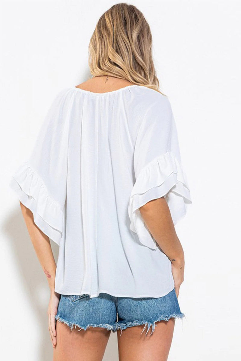 Trendy and Cute Blouse - White
