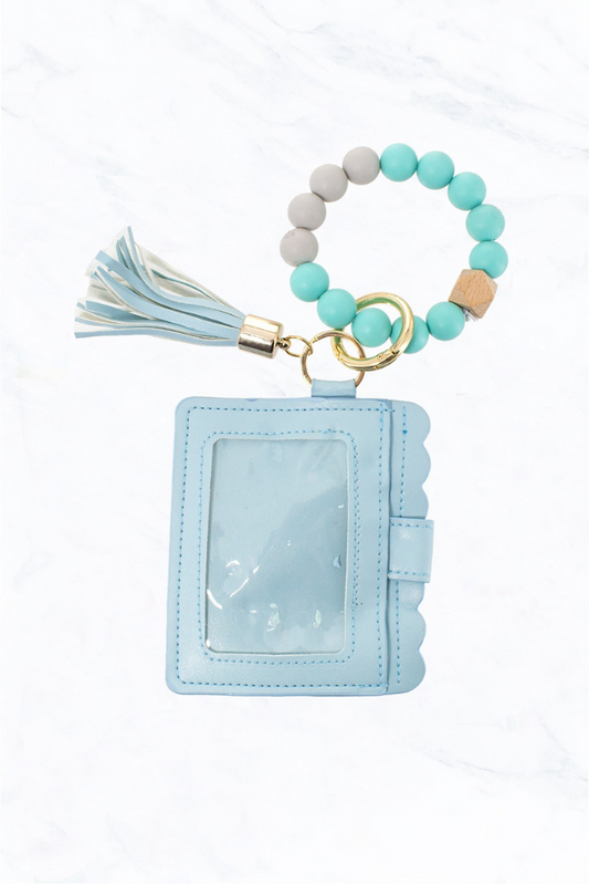 Beaded Wallet Keychain -