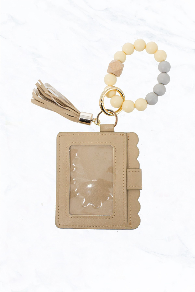 Beaded Wallet Keychain -
