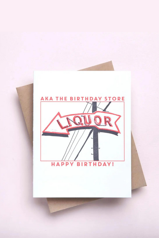 Liquor Birthday Card