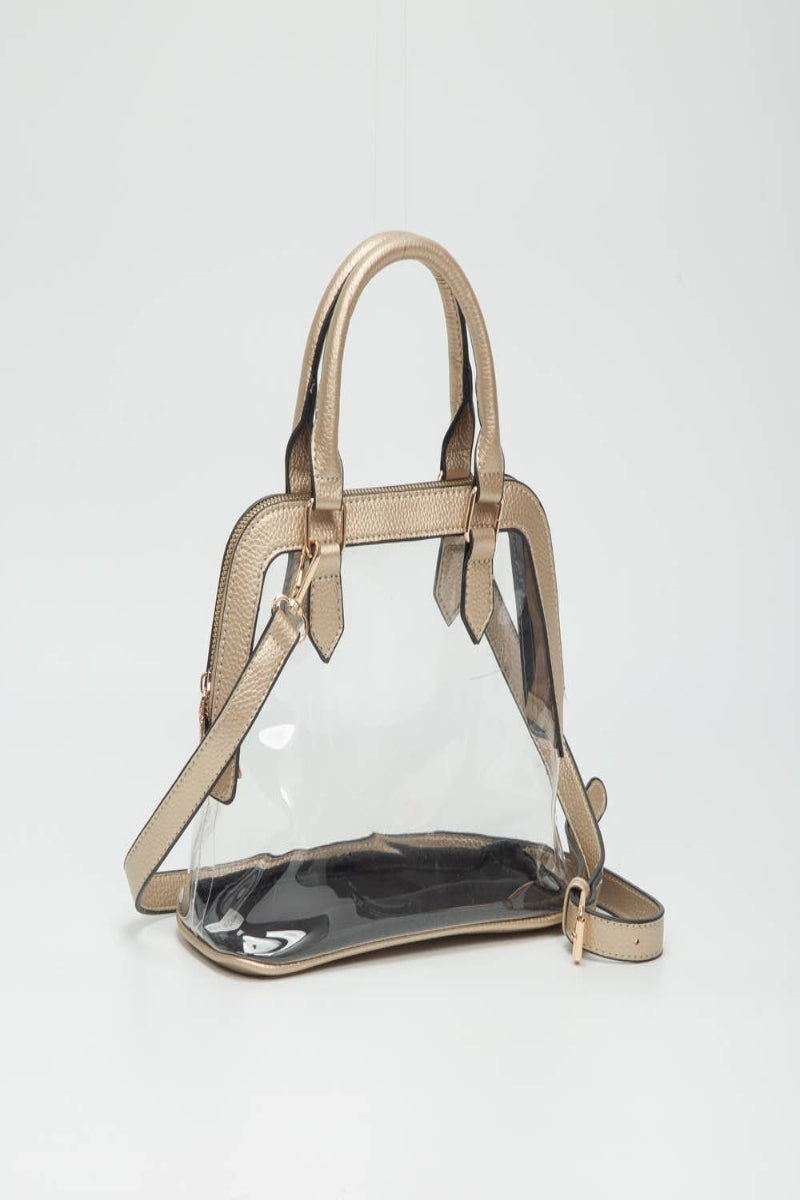 Game Day Clear Handle Bag: Gold