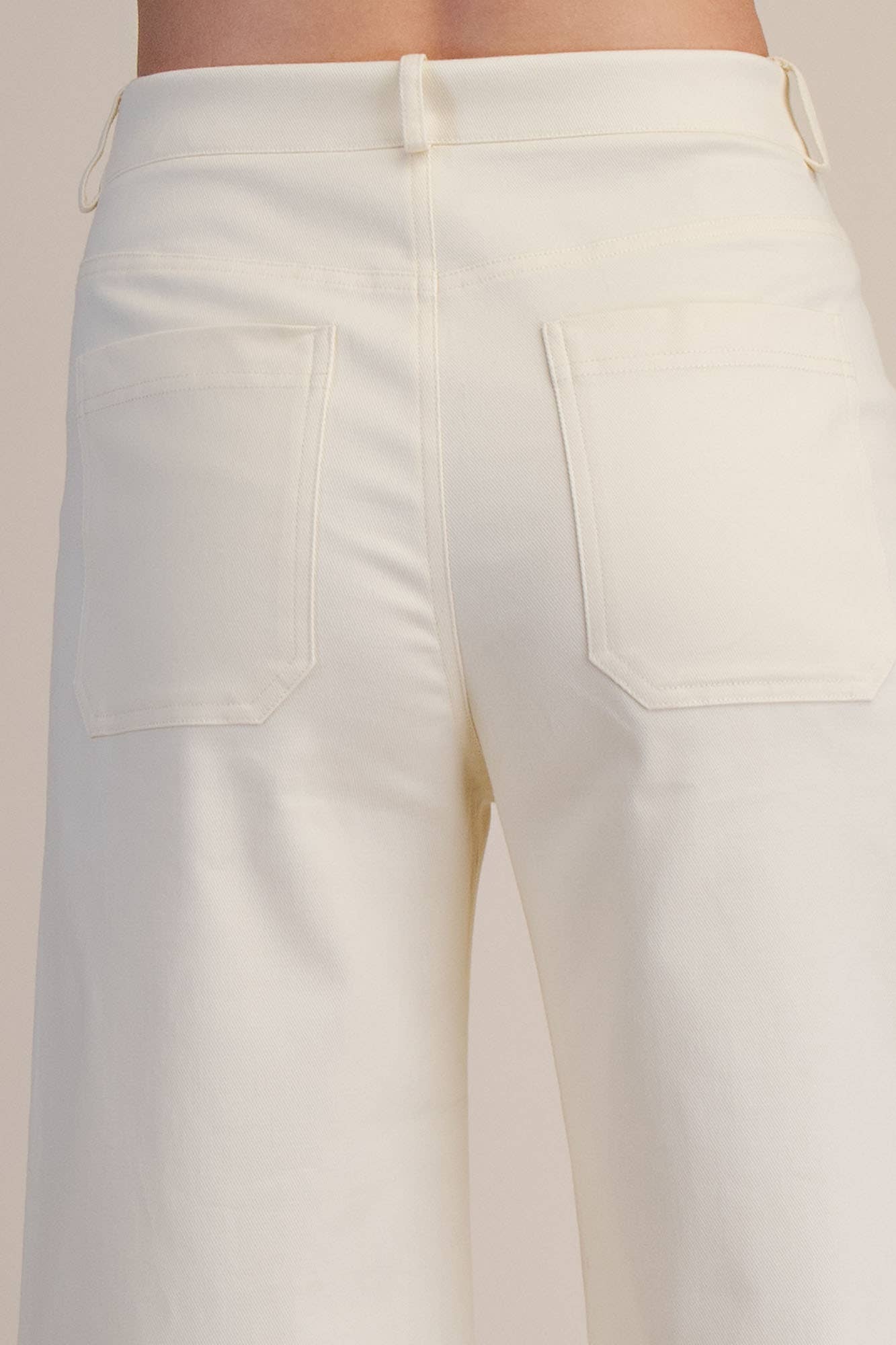 High Waist Wide Pants: Ivory
