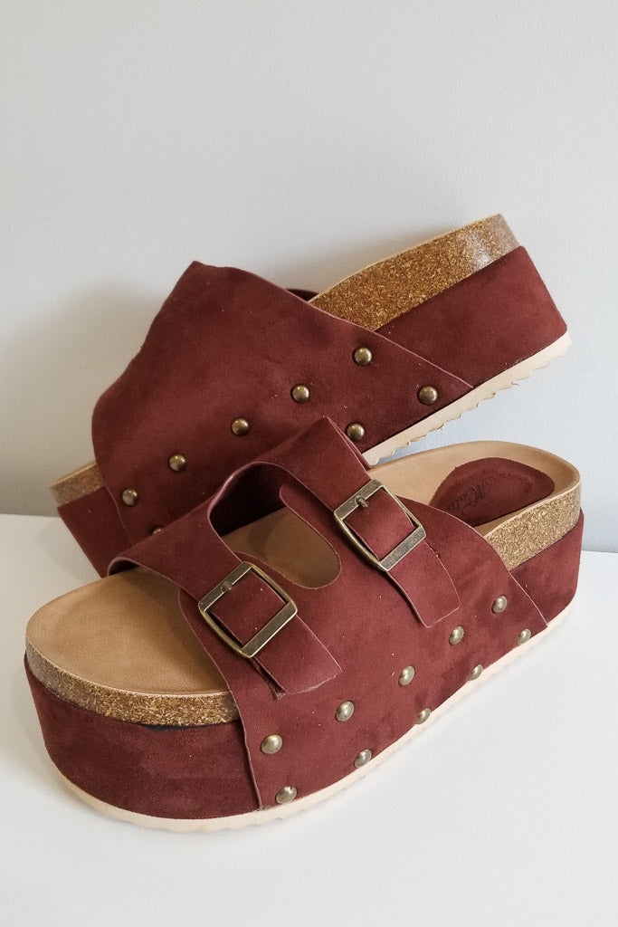 Lily Platform Sandals - Brown