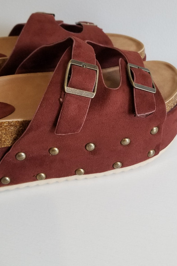 Lily Platform Sandals - Brown