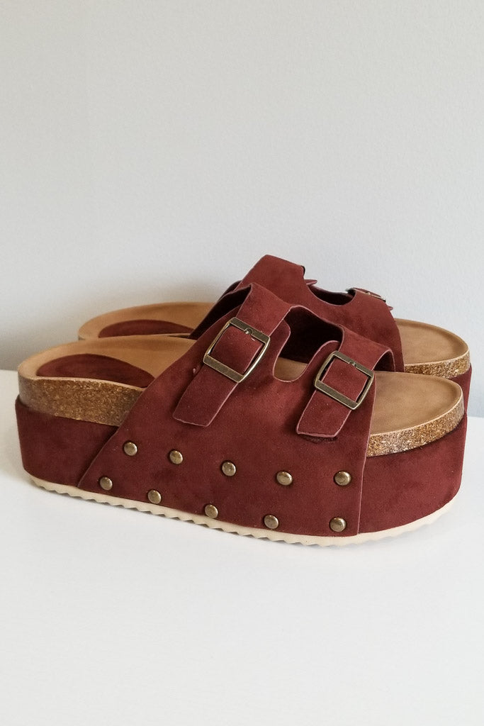 Lily Platform Sandals - Brown