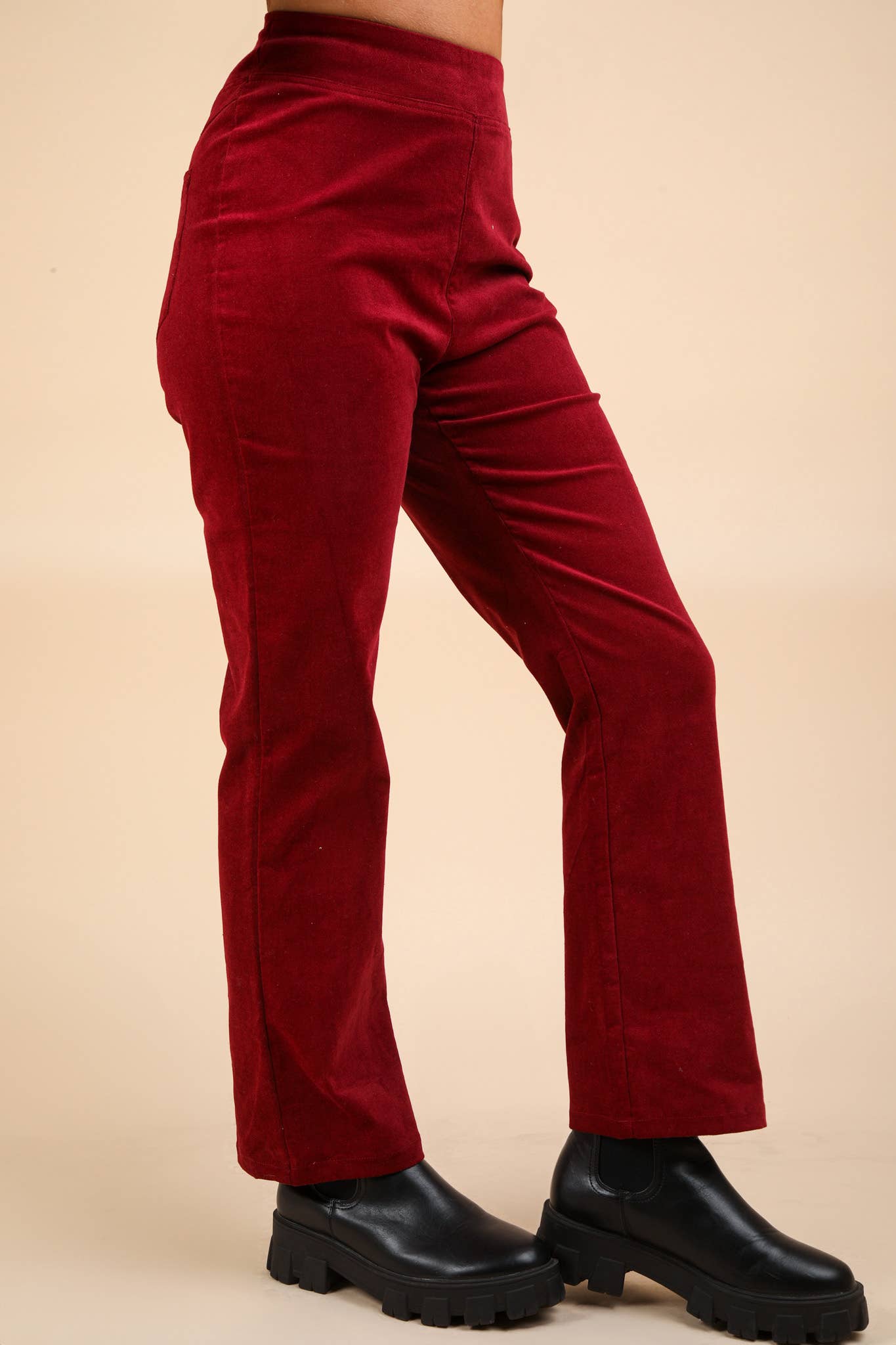 The Way Cut Pants with Back Pockets - WINE