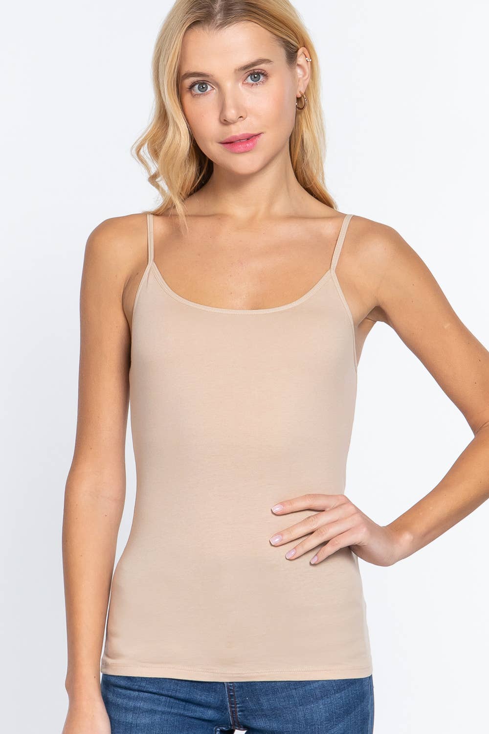 Back In My Heart Cami with Shelf Bra - Taupe