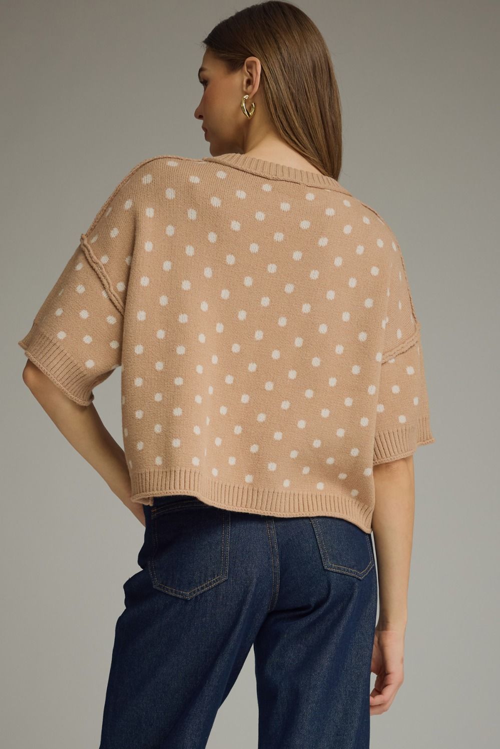 Camel Polka Dot Sweater